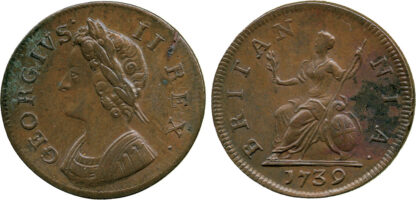 George II, Farthing, 1739