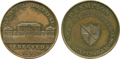 Birmingham, General Hospital, Halfpenny Token, c.1797