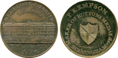 Birmingham, Blue Coat Charity School, Trade Token, c.1797