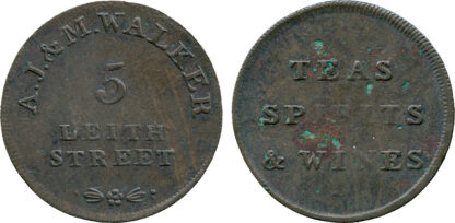 Scotland, Edinburgh, Wine Dealer, Farthing Token, c.1780