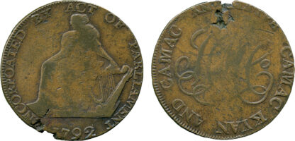 Ireland, Dublin, Halfpenny Token, 1792