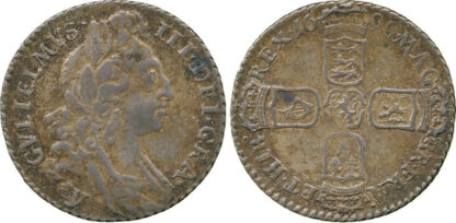 William III, Sixpence, 1696