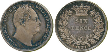 William IV, proof Sixpence, 1831