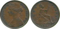 Victoria, Penny, 1861