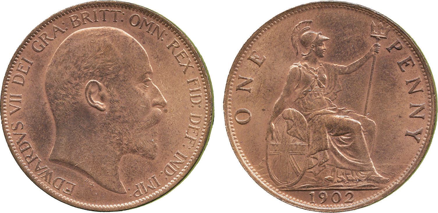Edward VII, Penny, 1902 Baldwin's