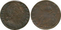 William & Mary, Halfpenny, 1694