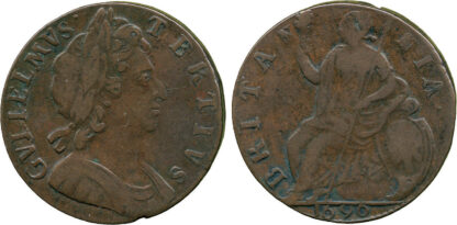 William III, Halfpenny, 1696