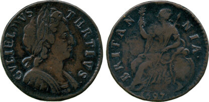 William III, Halfpenny, 1697