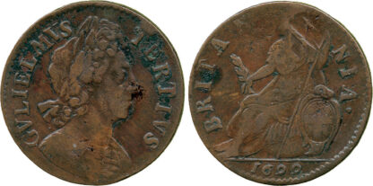 William III, Halfpenny, 1699