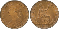 Victoria, Halfpenny, 1860