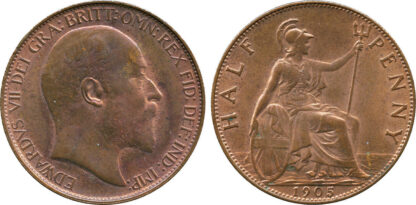 Edward VII, Bronze Halfpenny, 1905