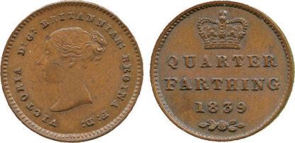 Victoria, Quarter Farthing, 1839