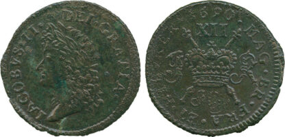 Ireland, James II, Gunmoney Shilling, 1690
