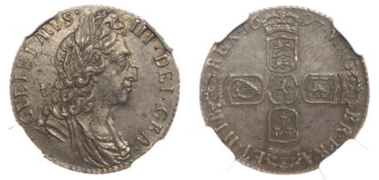 William III, Sixpence, 1697