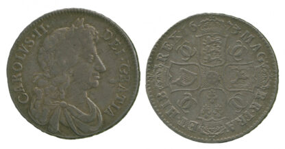 Charles II (1660-85) Silver Halfcrown, 1673