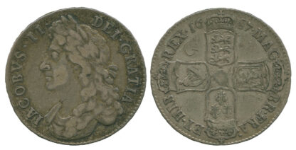 James II, Halfcrown, 1687