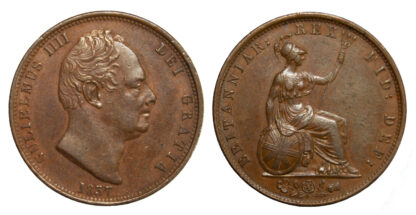 William IV, Copper Halfpenny, 1837