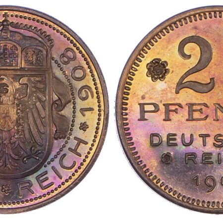 Germany, Wilhelm II (1888-1918), copper Pattern 25 Pfennig, 1908 - Karl Goetz