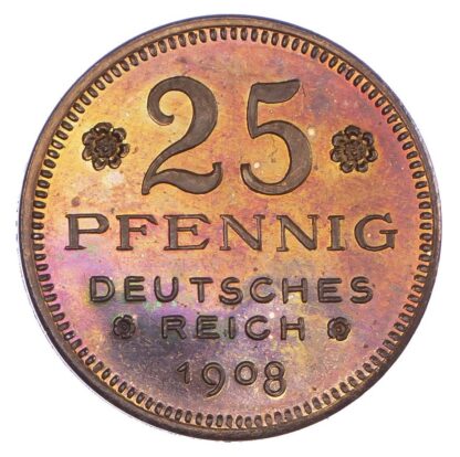 Germany, Wilhelm II (1888-1918), copper Pattern 25 Pfennig, 1908 - Karl Goetz