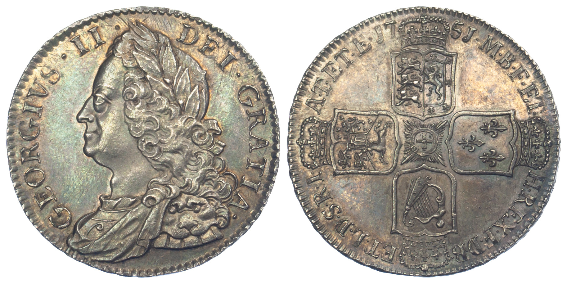 George II, Halfcrown, 1751
