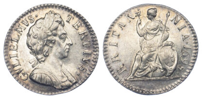 1698 William III Silver Pattern Farthing (Cooke 542, BMC680)