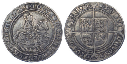 1551 Edward VI Halfcrown S2480 Without Plume