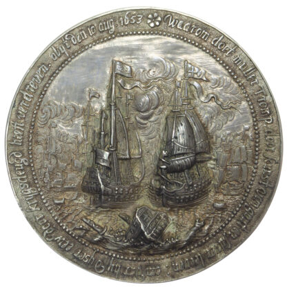 Commonwealth, Death of Admiral Tromp, Silver Medal, 1653