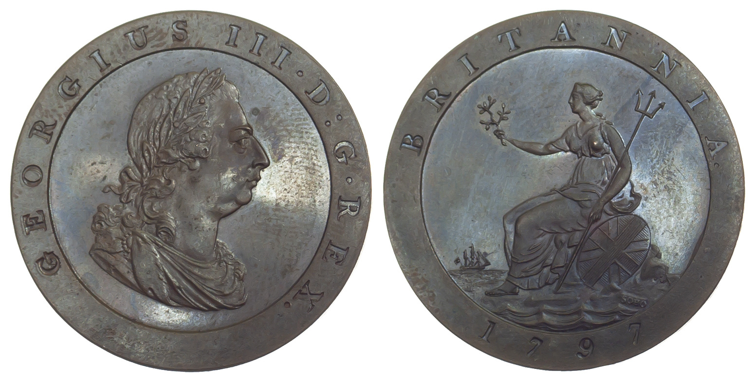 George III, Pattern Halfpenny, 1797