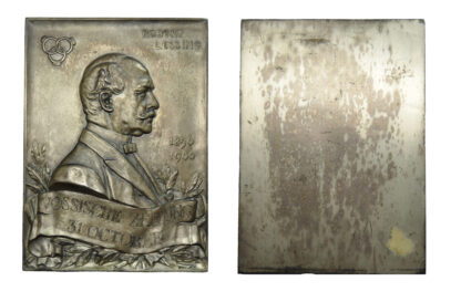 Germany, C. Robert Lessing, Silvered AE Plaque, 1900