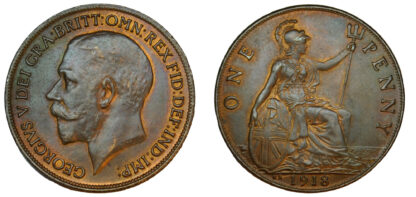 George V, Bronze Penny, 1918