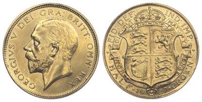 1927 Gold Proof Halfcrown As Struck