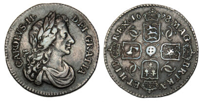 Charles II, Sixpence, 1678/7