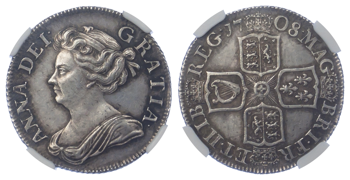 1708 Queen Anne Shilling GEF