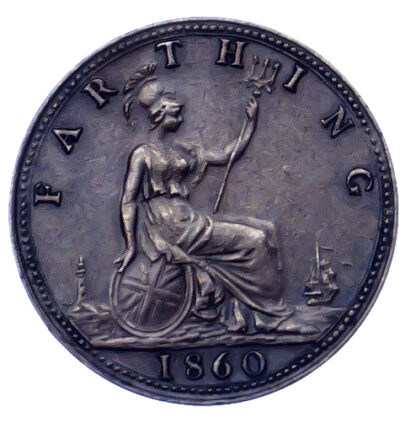 1860 Victoria Mule Farthing