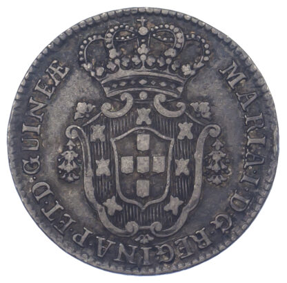 Angola, Portuguese Africa, Maria I, Silver 10 Macutas, 1796
