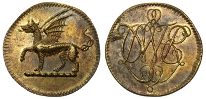 Cumberland, Whitehaven Colliery, Brass-Gilt Token, c.1685