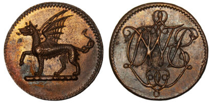 West Cumberland, Whitehaven Colliery, Copper Token, c. 1685