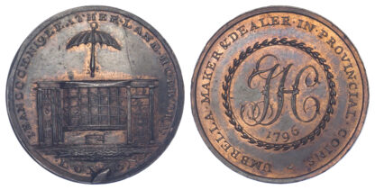 London, Leather Lane, J. Hancock, Halfpenny Token, 1796
