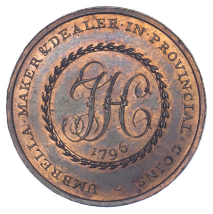London, Leather Lane, J. Hancock, Halfpenny Token, 1796