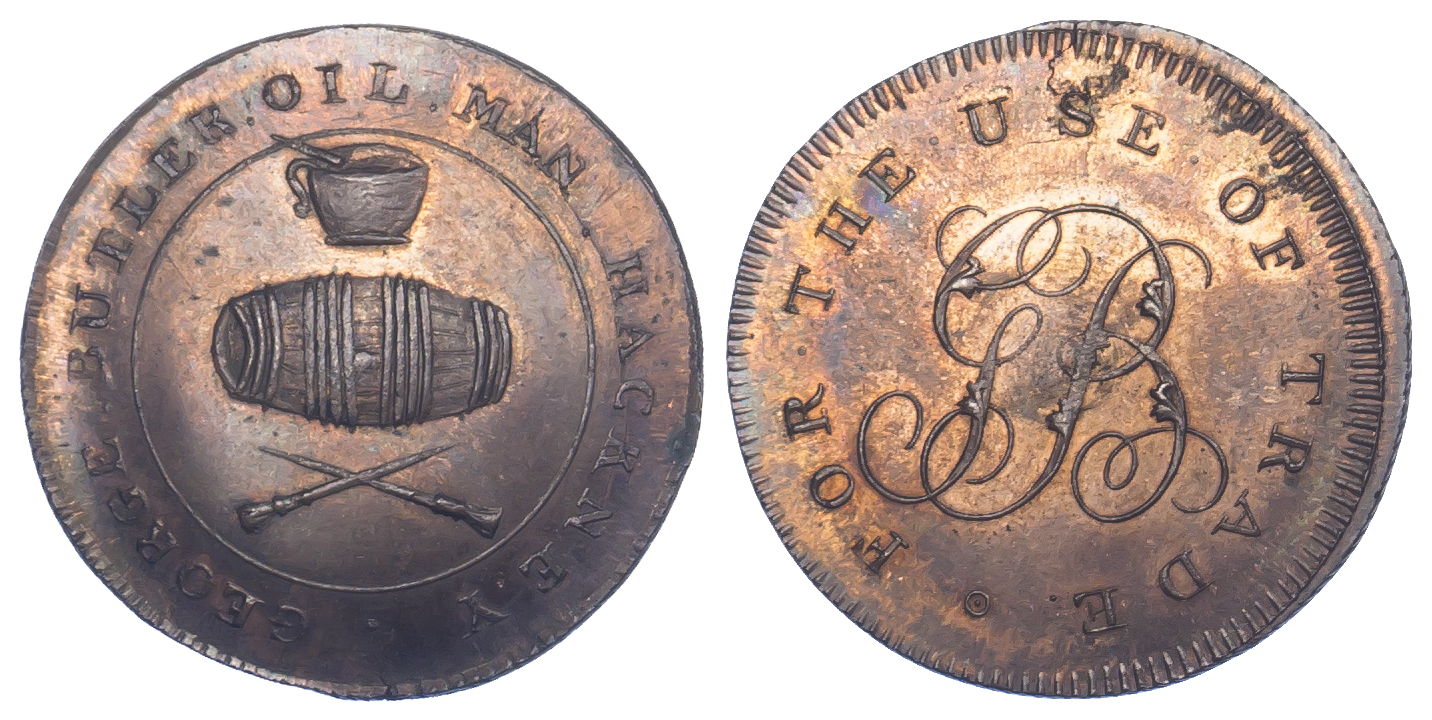 London, Hackney, G Butler, Skidmore, Halfpenny Token, 1796