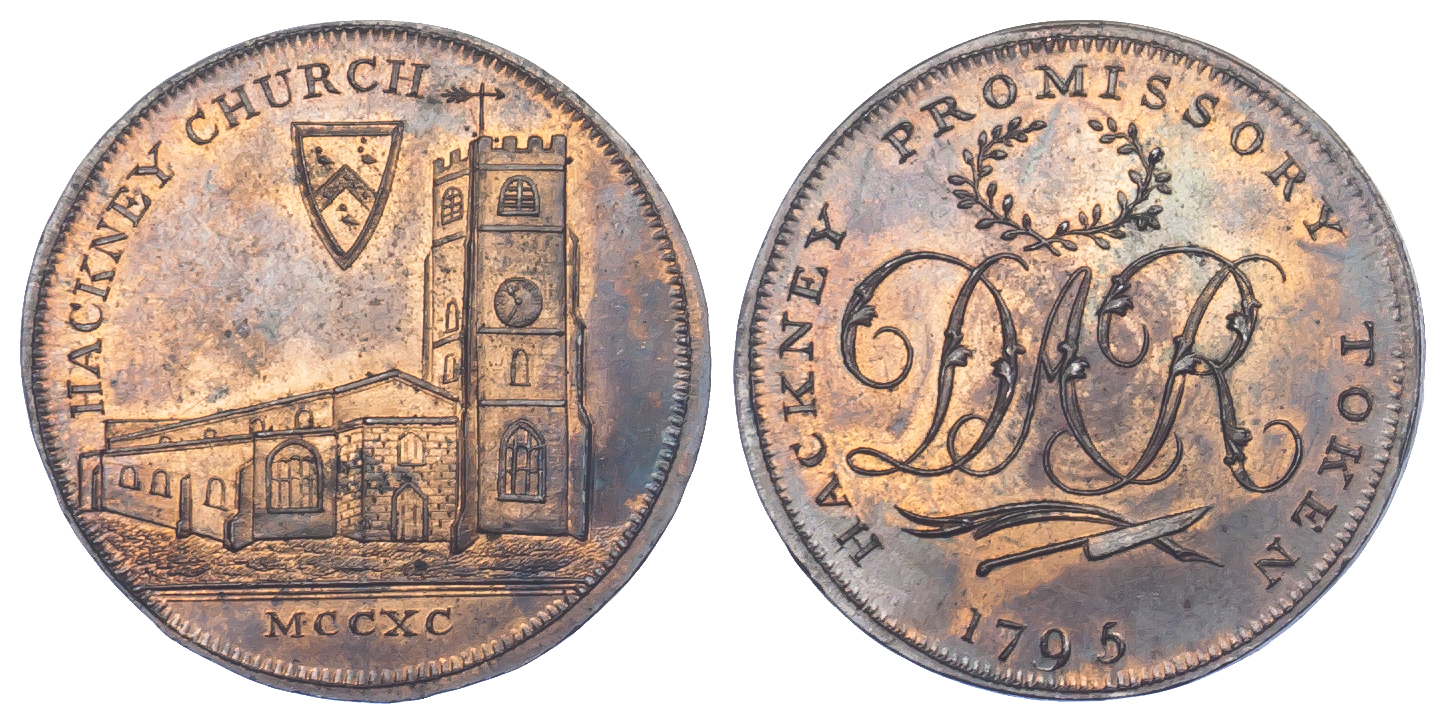London, Hackney, David Rebello, Halfpenny Token, 1795