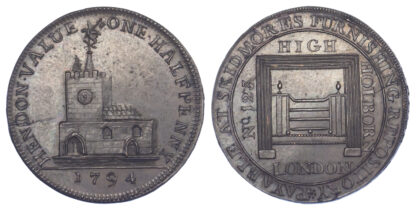 London, Hendon, Skidmore, Halfpenny Token, 1794