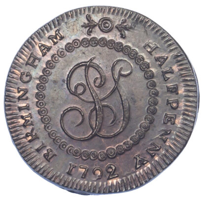 Warwickshire, Birmingham, Mule Halfpenny Token, 1792