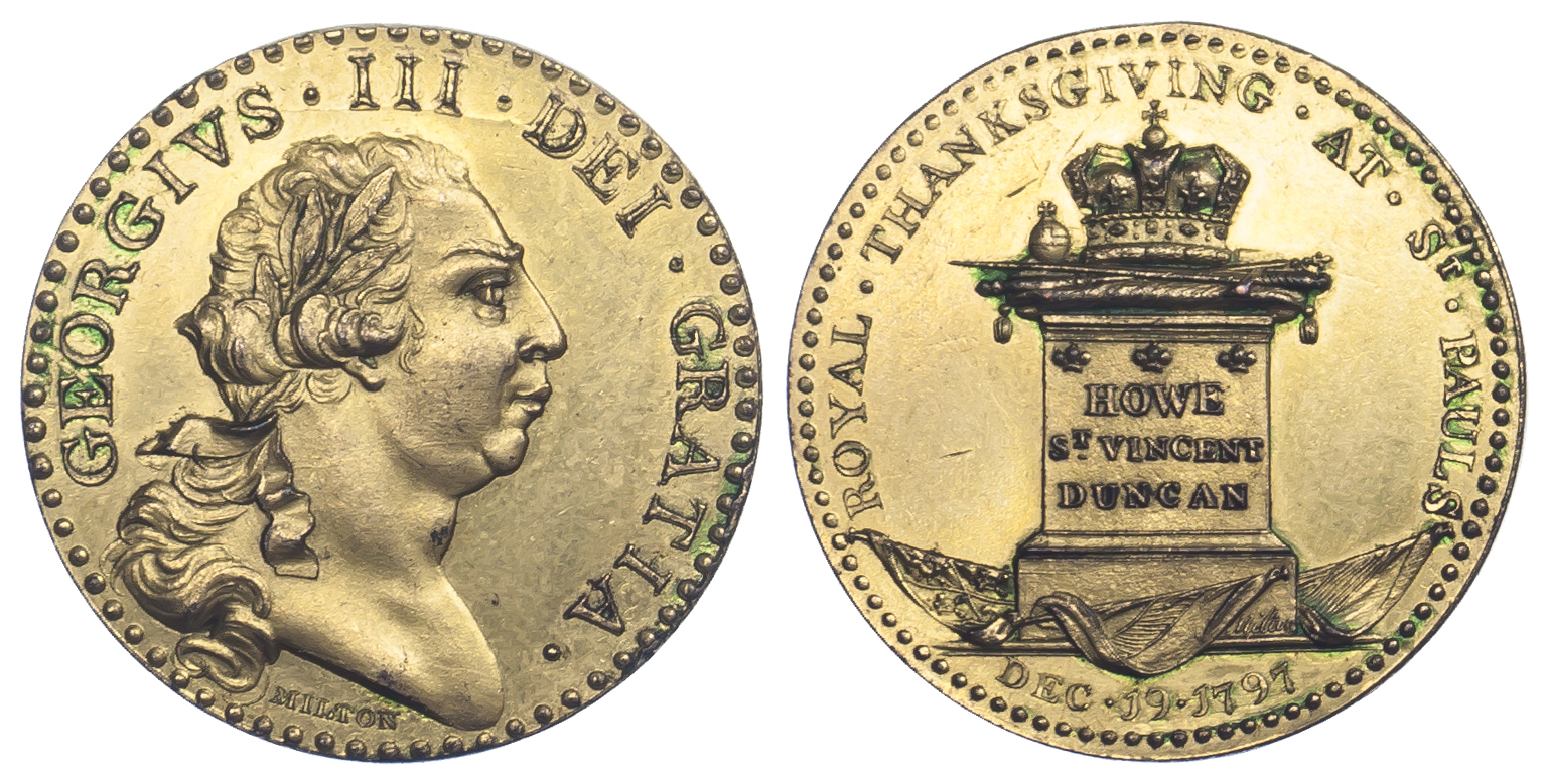 George III, Naval Thanksgiving at St Paul’s Medal, 1797