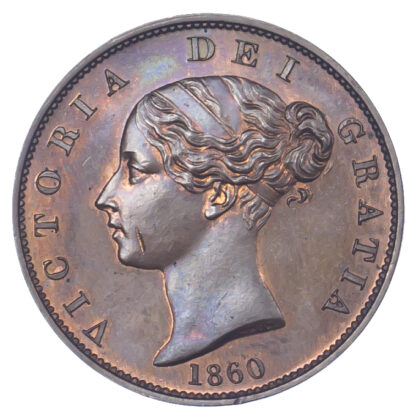 Isle of Man, Victoria, Bronzed Proof Halfpenny, 1860
