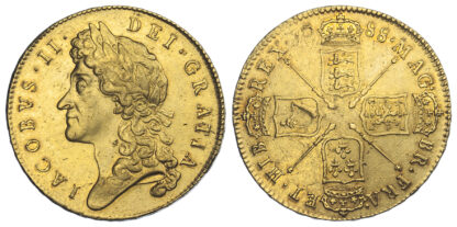 James II, Five Guineas, 1688