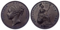Victoria, 'Medusa type' Penny, 1847