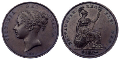 Victoria, 'Medusa type' Penny, 1847