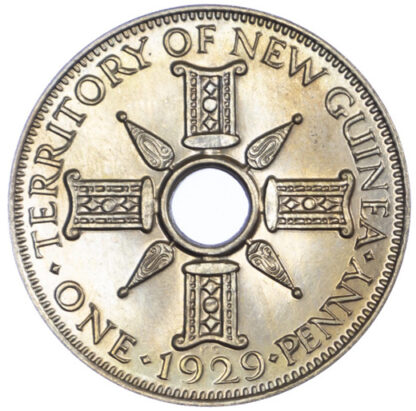New Guinea, George V, Proof Penny, 1929