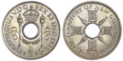 New Guinea, George V, Proof Halfpenny, 1929